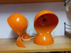 Magistretti design jaren 60 Artemide Dalu tafellamp oranje, Minder dan 50 cm, Kunststof, Gebruikt, Ophalen of Verzenden