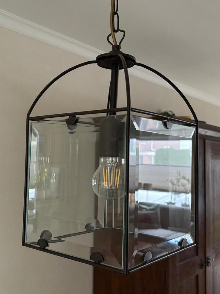 3-delige Hanglampen Set Facet Geslepen, Huis en Inrichting, Lampen | Hanglampen, Zo goed als nieuw, 50 tot 75 cm, Glas, Ophalen