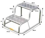 Opstapje caravan Milenco Aluminium Double opstap, Ophalen of Verzenden, Gebruikt, Campingmeubel-accessoire