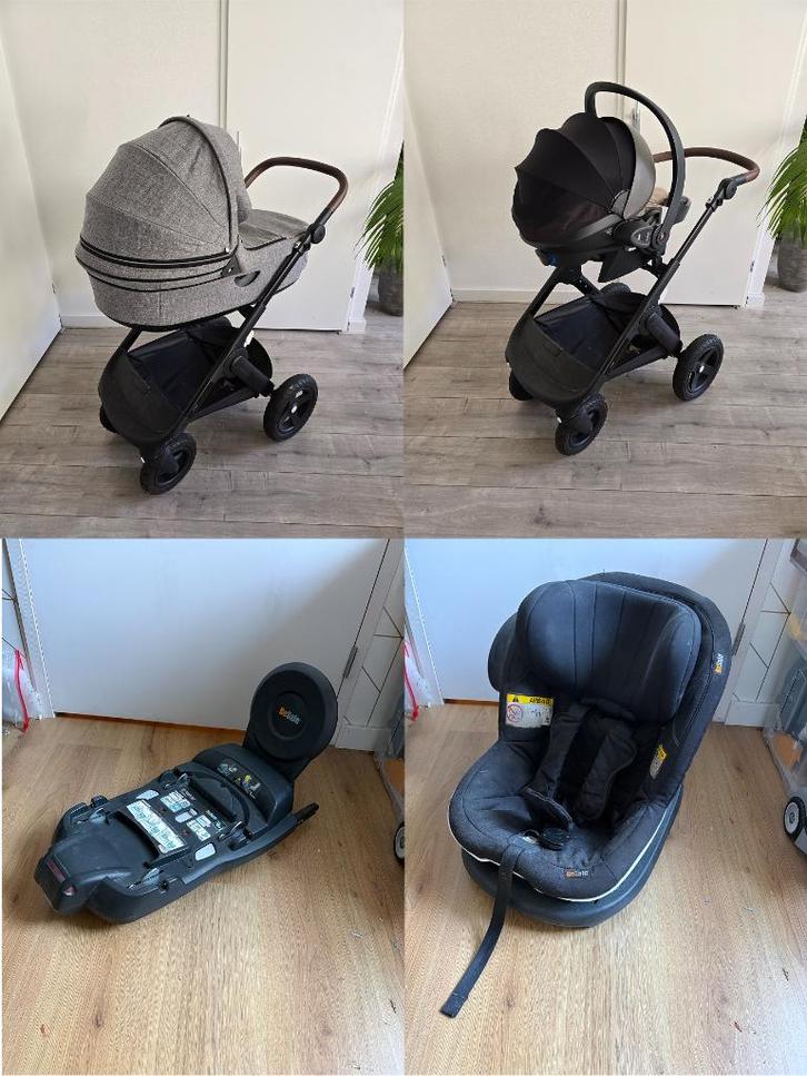 Set Stokke Trailz, BeSafe maxi-cosi, autostoel + IsoFix Base, Kinderen en Baby's, Kinderwagens en Combinaties, Gebruikt, Combiwagen