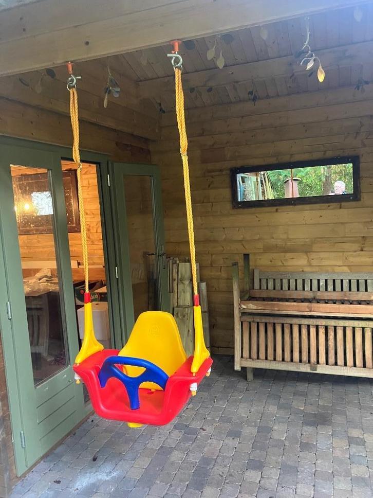 Vrolijke (meegroei) schommel, Kinderen en Baby's, Speelgoed | Buiten | Speeltoestellen, Gebruikt, Schommel, Ophalen