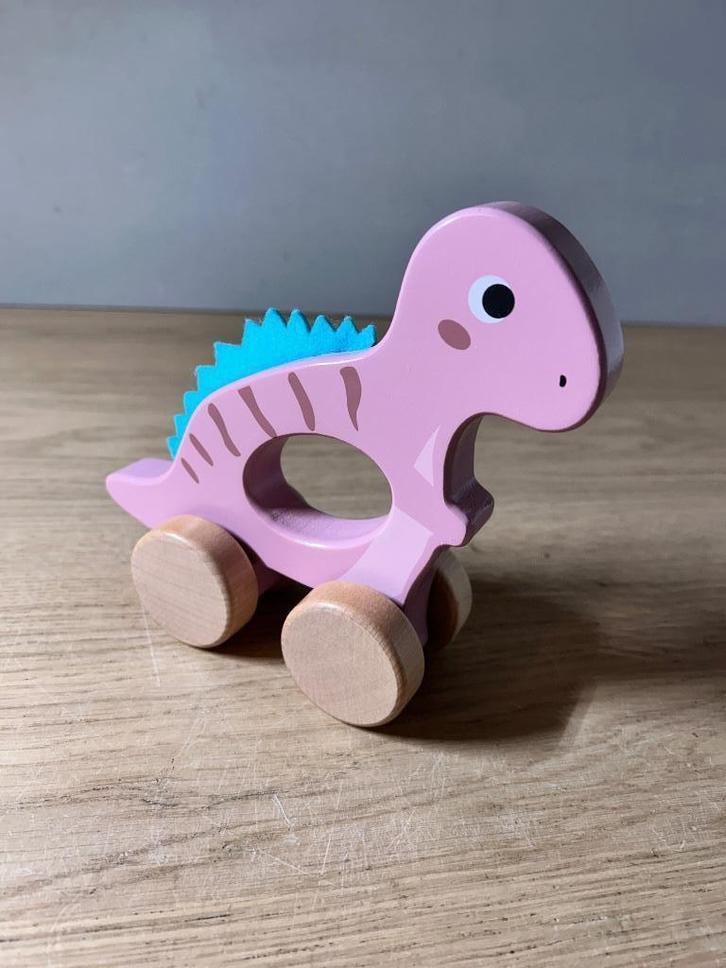 Houten Dinosaurus Roze, Kinderen en Baby's, Speelgoed | Houten speelgoed, Zo goed als nieuw, Ophalen of Verzenden