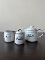 Porseleinen theeset - room, suiker & thee, Antiek en Kunst, Antiek | Emaille, Ophalen