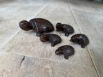 5 hardhouten schildpadden, Ophalen of Verzenden, Zo goed als nieuw, Dier