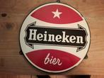 Vintage Heineken Emaille Reclamebord, Verzamelen, Ophalen of Verzenden, Gebruikt, Reclamebord