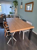 Eettafel steigerhout 210x100, Ophalen, Gebruikt, 200 cm of meer, 50 tot 100 cm