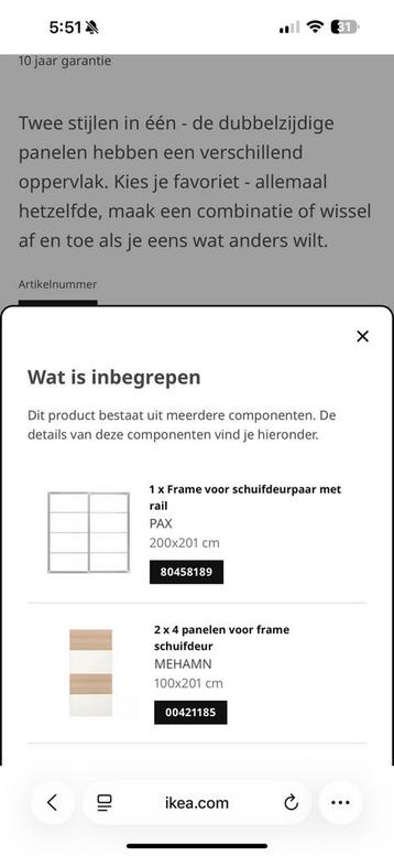 Ikea pax schuifdeuren - afbeelding 3
