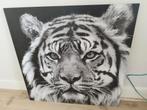 Zwart wit painting tiger schilderij tijger, Schilderij, Ophalen of Verzenden, Zo goed als nieuw