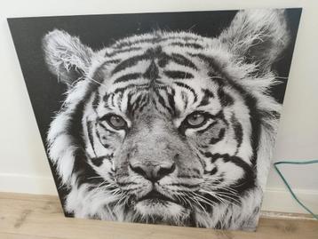Zwart wit painting tiger schilderij tijger
