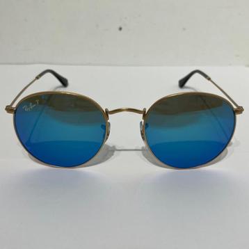 Ray-Ban Round Metal Polarized RB3447 53/21 Goud/Blauw beschikbaar voor biedingen