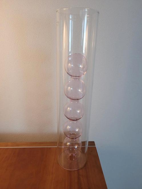 Solifleur glazen vaas licht roze bubbels Parlane Bobble, Huis en Inrichting, Woonaccessoires | Vazen, Zo goed als nieuw, Overige kleuren