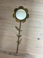 Heel leuk messing goud bloemenspiegeltje met kapstok, Ophalen, Minder dan 50 cm, Gebruikt, Minder dan 100 cm