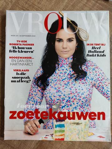 Vrouw Tijdschrift met op Cover TV kok Roberta Pagnier beschikbaar voor biedingen