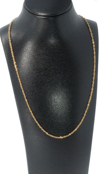 Singapore schakel ketting dames fraai 14k goud collier beschikbaar voor biedingen