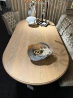 Landelijke eettafel Bernadette, Ophalen, 100 tot 150 cm, Eikenhout, Landelijk