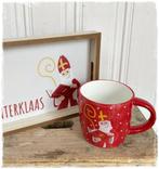 Sinterklaasmok in reliëf 9 cm. hoog x 9,5 cm. doorsnee, Diversen, Sinterklaas, Nieuw, Ophalen of Verzenden, Belgie, Belgie