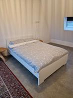 Ikea Compleet Bed 140x200 - Bedframe, Lattenbodem, Matras, Huis en Inrichting, Slaapkamer | Bedden, Ophalen, Gebruikt, Wit, 140 cm