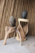 Mooie zandsteen boeddha hoofd uit indonesie In 2 kleuren, Huis en Inrichting, Woonaccessoires | Boeddhabeelden, Nieuw, Ophalen