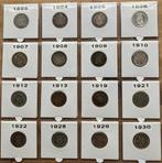 complete serie halve guldens Wilhelmina (1898 - 1930), Postzegels en Munten, Munten | Nederland, Ophalen, ½ gulden, Setje, Zilver