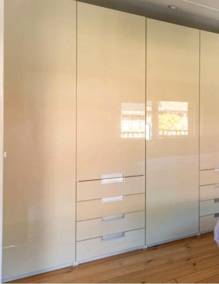 GRATIS! IKEA Pax Flardal deuren en lades - Crème hoogglans, Huis en Inrichting, Kasten | Kledingkasten, Gebruikt, 200 cm of meer