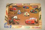 Houten puzzel met knopjes Disney Cars, Ophalen of Verzenden, Minder dan 10 stukjes