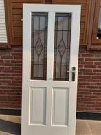 Binnendeur met glas in lood, Doe-het-zelf en Verbouw, Ophalen, 80 tot 100 cm, Binnendeur, Zo goed als nieuw