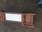 Gangkast console met grote spiegel hout antiek, Antiek en Kunst, Antiek | Spiegels, Ophalen, Rechthoekig