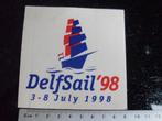 ruit sticker DelfSail 1998 logo zeilschip delfzijl, Verzenden, Zo goed als nieuw, Sport