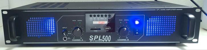 SPL 500MP3 Versterker met Blue LED, Audio, Tv en Foto, Versterkers en Receivers, Zo goed als nieuw, Stereo, 120 watt of meer, Overige merken
