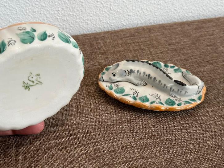 Vintage Sieradendoosje Vis, Antiek en Kunst, Antiek | Keramiek en Aardewerk, Ophalen of Verzenden