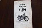 FN 1955 motorrijwielen prijslijst verkoop folder M22 M13, Ophalen of Verzenden, Overige merken