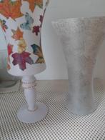 Schitterende unieke decoupage vaas (Handmade), Overige kleuren, Nieuw, Ophalen of Verzenden, Glas