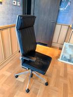 Bureaustoel: hoge leren fauteuil - Dynamobel DIS, Huis en Inrichting, Ophalen, Zo goed als nieuw, Zwart