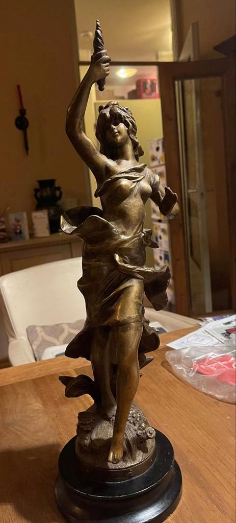 Auguste Moreau - Marguerite Bronzen Beeld, ca. 1870/80, Antiek en Kunst, Kunst | Beelden en Houtsnijwerken, Ophalen