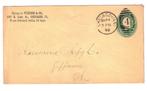 AMERIKA envelop. 4 sept. 1890 Chicago - Jefferson., Postzegels en Munten, Postzegels | Amerika, Ophalen of Verzenden, Noord-Amerika