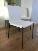 Set 3 IZGS Zanotta Lia Lea Lio design stoel wit leer, Huis en Inrichting, Ophalen, Wit, Leer, Zo goed als nieuw