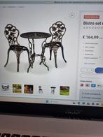Bistroset goudlook, Tuin en Terras, Tuinsets en Loungesets, Ophalen, Nieuw, 2 zitplaatsen