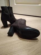 Enkellaarzen, echte leer, donkerbruin, maat 40, Bruin, Lage of Enkellaarzen, Ophalen of Verzenden, Zo goed als nieuw