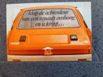 Renault 5 promotie ansichtkaart 1974, Ophalen of Verzenden, Zo goed als nieuw, Renault