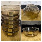 Set 7 vintage rookglazen schaaltjes Arcoroc France zgan, Ophalen of Verzenden, Overige stijlen, Glas, Schaal of Schalen