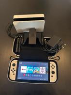Nintendo Switch OLED (Wit & Zwart) - Zo goed als nieuw, Ophalen, Online, Overige genres, Zo goed als nieuw