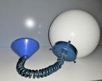 vintage hanglamp - blauw(met witte Space Age bol) 60 s retro, Vintage  / Space Age  / retro / sixties /design, Gebruikt, Ophalen of Verzenden