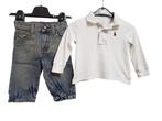 Mooi wit RALPH LAUREN polo truitje maat 12 mnd/80., Kinderen en Baby's, Babykleding | Maat 80, Zo goed als nieuw, Polo Ralph Lauren