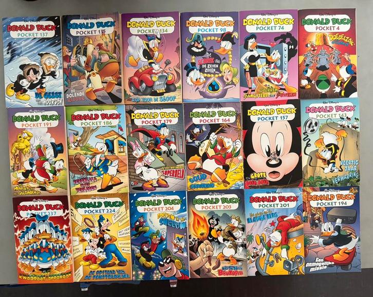 Donald Duck pockets (18 stuks, diverse nummers), Boeken, Strips | Comics, Zo goed als nieuw, Meerdere comics, Europa, Verzenden