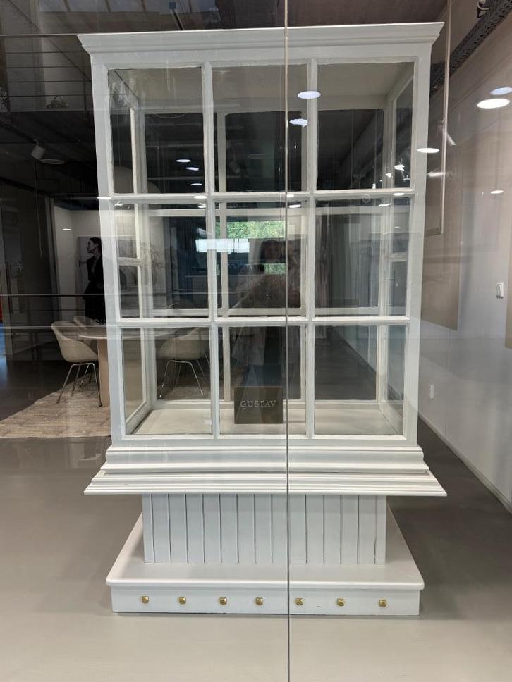 Vitrine kast, Huis en Inrichting, Kasten | Vitrinekasten, Gebruikt, 200 cm of meer, 100 tot 150 cm, 50 tot 75 cm, Met deur(en)