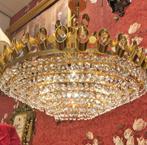 Kristallen kroonluchter / hanglamp goud, Ophalen of Verzenden