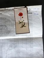 Borduurdoek klaproos, Verzenden, Zo goed als nieuw, Patroon