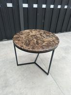 Salontafel | marmer bruin, Huis en Inrichting, Tafels | Salontafels, Ophalen, 50 tot 100 cm, 50 tot 75 cm, Rond