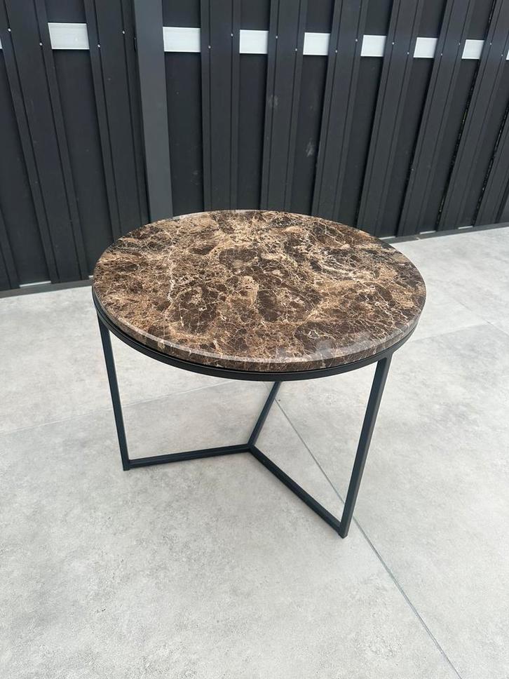 Salontafel | marmer bruin, Huis en Inrichting, Tafels | Salontafels, Zo goed als nieuw, 50 tot 75 cm, 50 tot 100 cm, 50 tot 100 cm