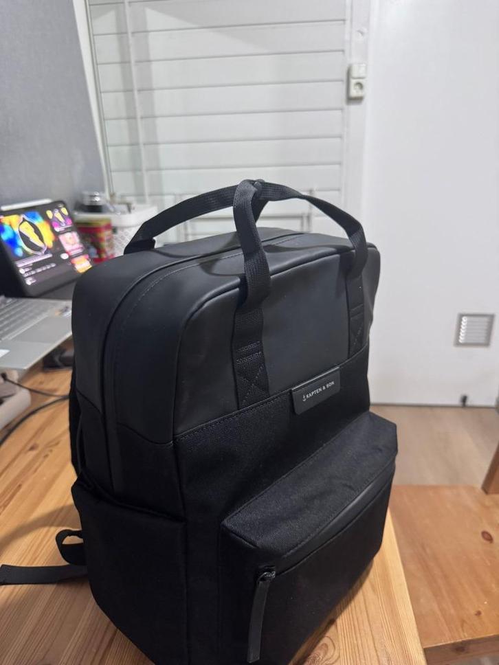Kapten & Son Bergen Pro All Black, Sieraden, Tassen en Uiterlijk, Tassen | Rugtassen, Zo goed als nieuw, Overige merken, 25 tot 40 cm